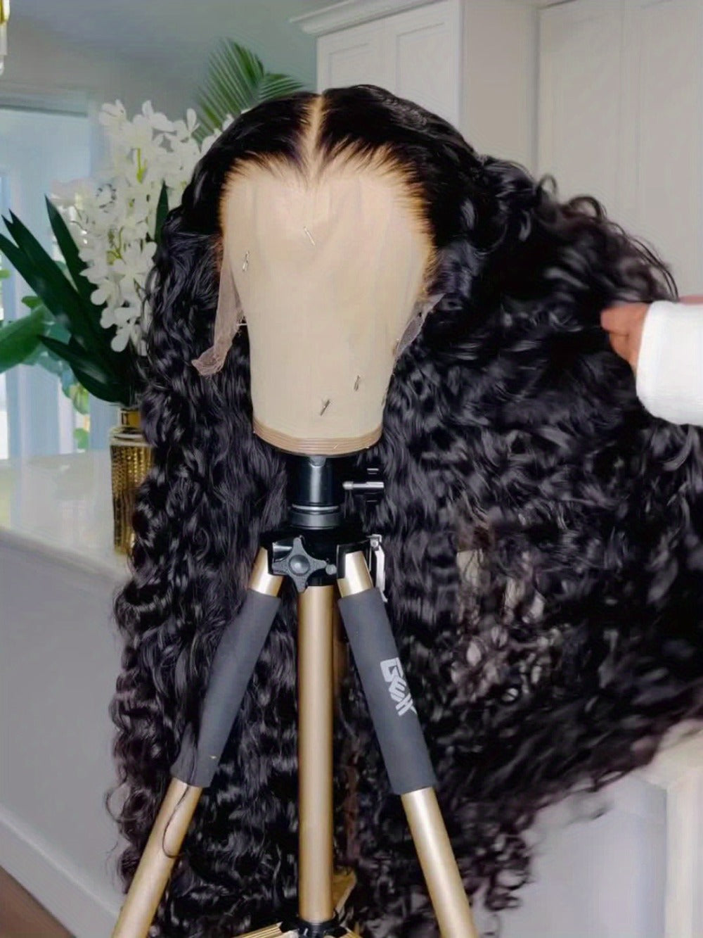 Lace Front Wig 28in Deep Curly Synthetic Style with 13x4 Lace, 180% Density and Black or Hot Pink Color — image 11