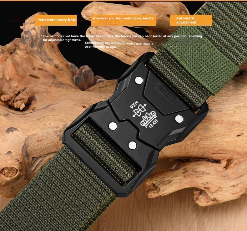 Men's Tactical Release Buckle Nylon Canvas Belt