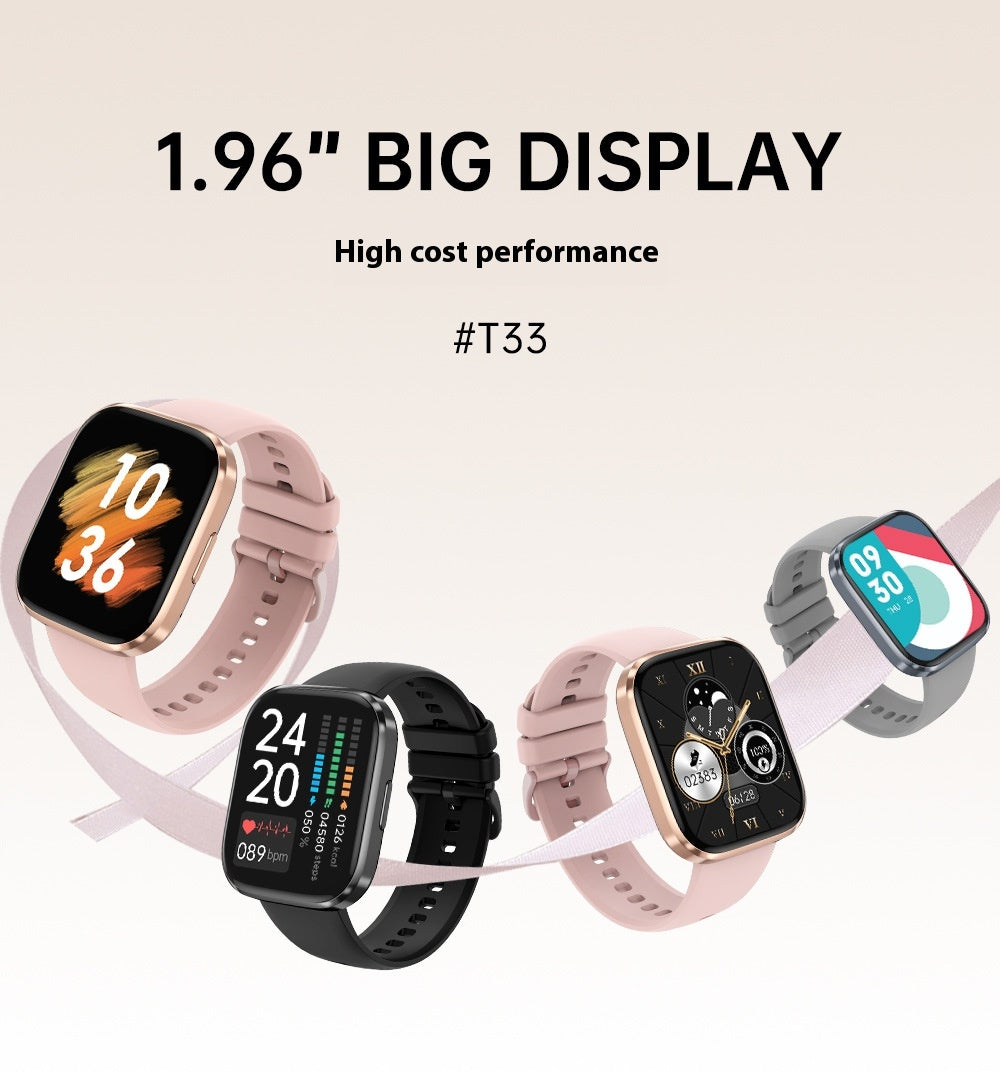 Bluetooth Calling Heart Rate Blood Oxygen Quick Reply Waterproof Sports Watch