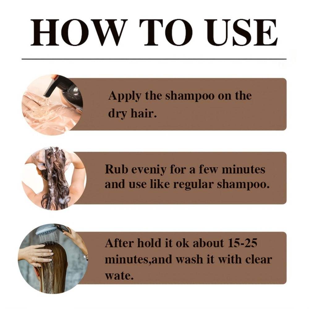 Hair Color Shampoo, YANYUTONG 7-in-1 100ml Bottle with Brown, Chestnut Brown or Black Options — image 13
