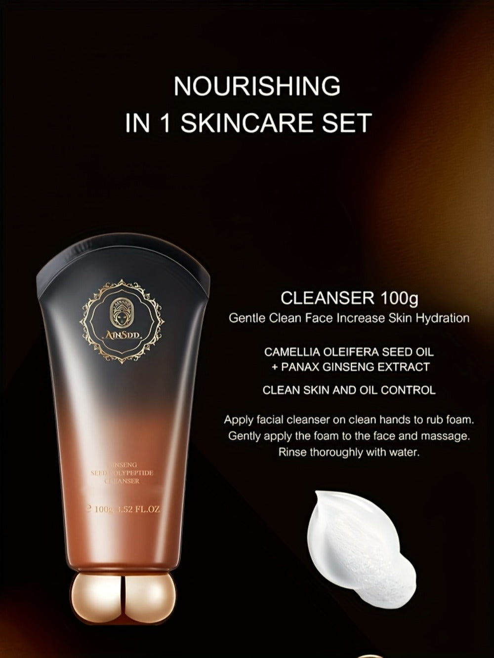 12-Piece Ginseng Seed Peptide Skincare Gift Set with Toner, Essence, Lotion, Cream and Eye-Care Collection — image 10