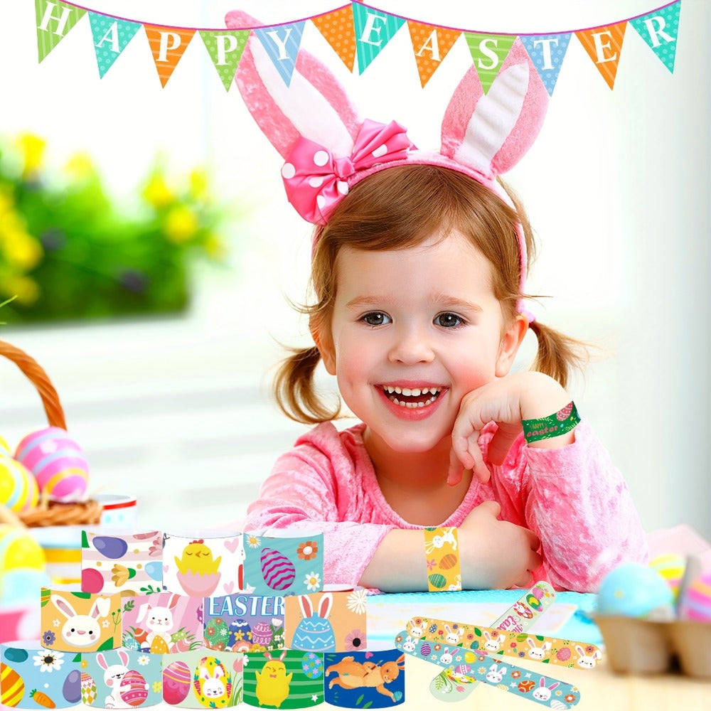 Party Favors Easter PVC Slap Bracelets, 72-Piece Spring-Theme Assortment for Egg Hunts and Events — image 9