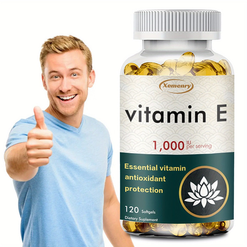 Vitamin E 1000IU Softgels 120 Count High Potency Antioxidant Supplement for Hair, Skin, Nails & Eye Health — image 8