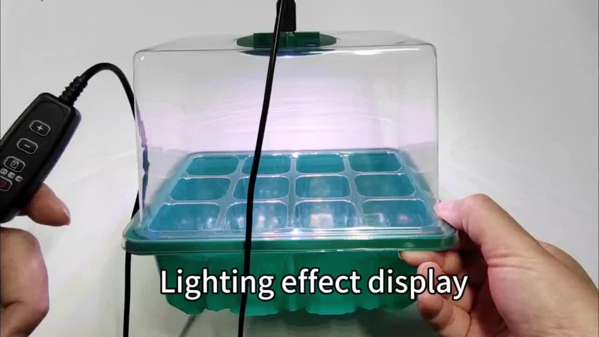 Seed Starting Kit LED Grow Light Timer, Indoor Seedling Tray Dome for Garden, Patio and Yard Use — image 10