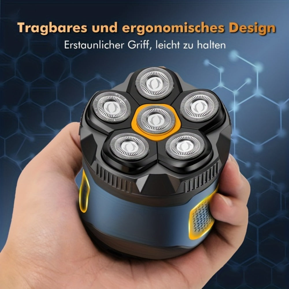 Electric Shaver 6D Dual-Ring Floating Blade with IPX7, Type-C Charging, LED Display and Nose Trimmer — image 3
