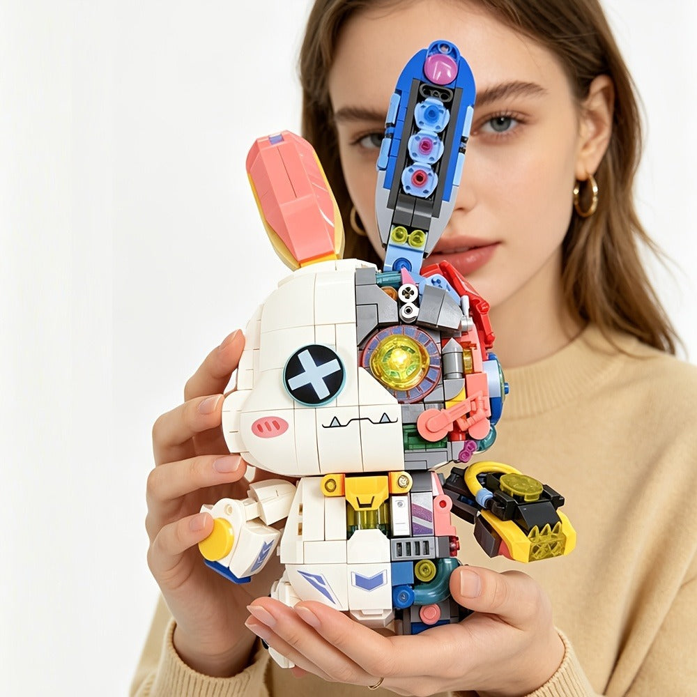 1377-Piece Mechanical Rabbit Building Block Model with Colorful Punk Styling and Rotating Limb Details — image 21