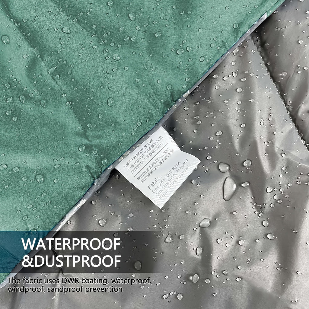 Camping Blanket Puffy Outdoor Down Alternative Windproof Warm 55x79 Inch Lightweight Printed Quilt for Beach Picnic Hammock T