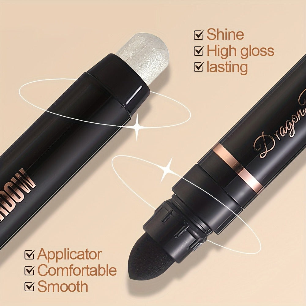 Shimmer Eyeshadow Stick Set 12 Pcs Double-Ended Glitter Cream Eye Shadow Pencil Waterproof, for Makeup, Travel and Everyday V