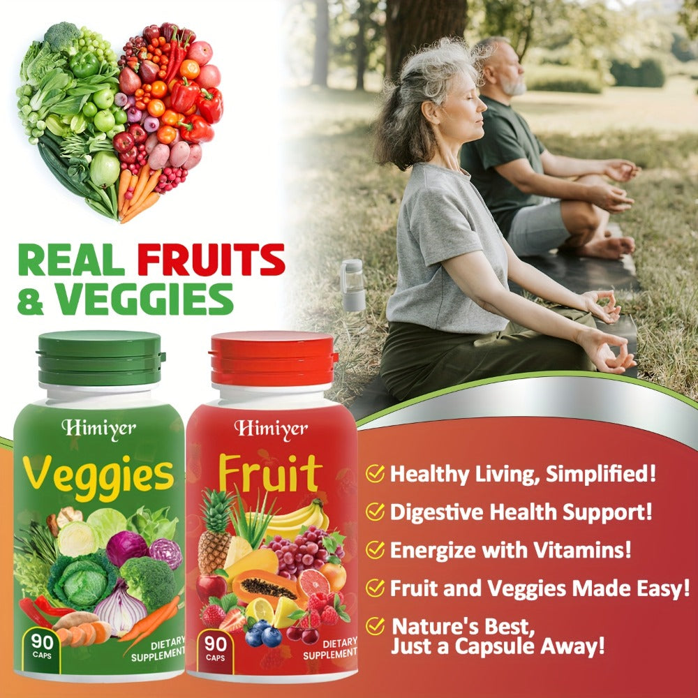 Superfood Capsules Fruits & Vegetables, 90 Fruit + 90 Veggie Capsules per Set for Bath Time, Home Spa and Personal Care — ima