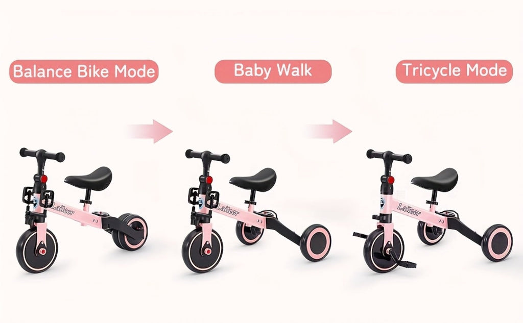 3-in-1 Toddler Balance Bike Convertible Tricycle for Kids Ages 2-5 with the Listed Color, Size or Set Options for Everyday Us