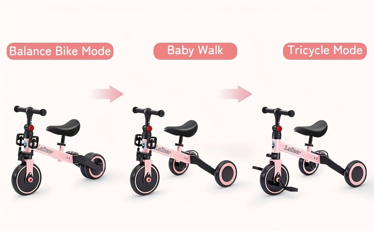 3-in-1 Toddler Balance Bike Convertible Tricycle for Kids Ages 2-5 with the Listed Color, Size or Set Options for Everyday Us