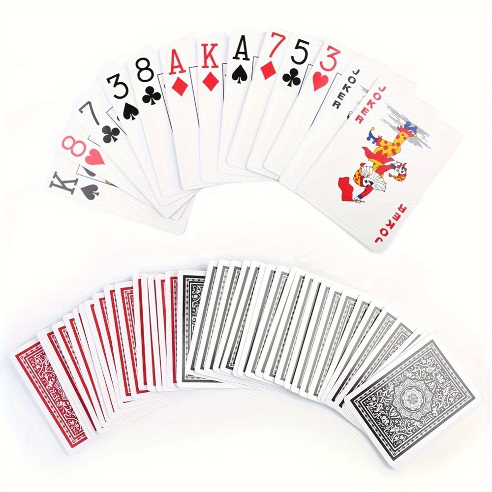 Twelve-Deck Jumbo Index Playing Card Set with Six Black and Six Red Poker-Size Decks for Table Games — image 8