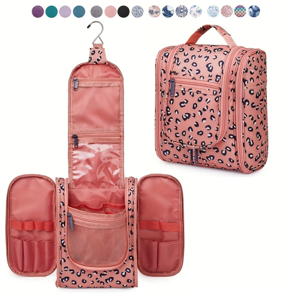 Toiletry Bag Hanging Large-Capacity Makeup Organizer with Hook, Multiple Compartments and 16 Print Options — image 2