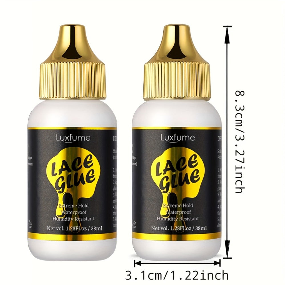Lace Glue for Wigs Invisible Bonding Adhesive Extreme Hold Fast Drying Lace Front Wig Glue for Daily Wear Styling 2pcs Set — 