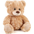 Plush Toy Shaggy Brown Teddy Bear 15-Inch with Sitting 12-Inch Format and Classic Bow for Display — image 1