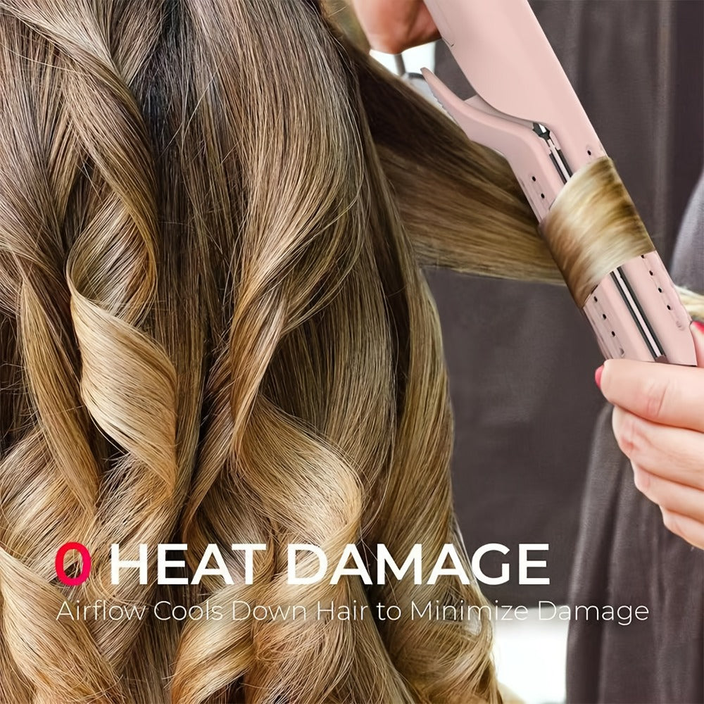 Two-in-One Airflow Hair Styler with Curved Plates, Five Temperature Settings and Pink or Black Finish — image 6