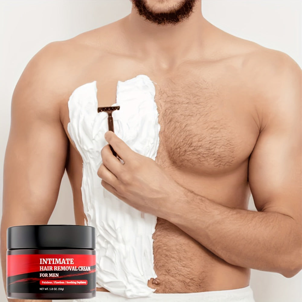 Hair Removal Cream for Men 50g Black Jar with One Two or Three Pack Options for Chest and Back Grooming — image 4