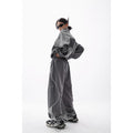 High-grade Fashion And Handsome Outdoor Jacket Coat Wide-leg Trousers 2-piece Set For Women