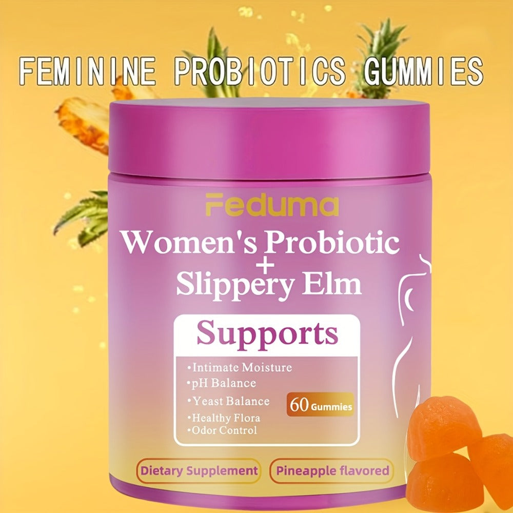 Women's Probiotic Gummies for Vaginal Health & Intimate Balance, 60 Count Pineapple Flavor, Supports Healthy Flora — image 7