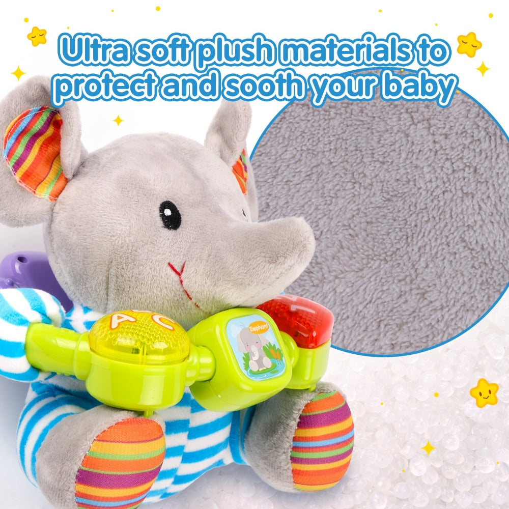 Musical Elephant Plush Toy with Music & Light, Soothing Stuffed Animal for Baby Toddler Boys Girls — image 4