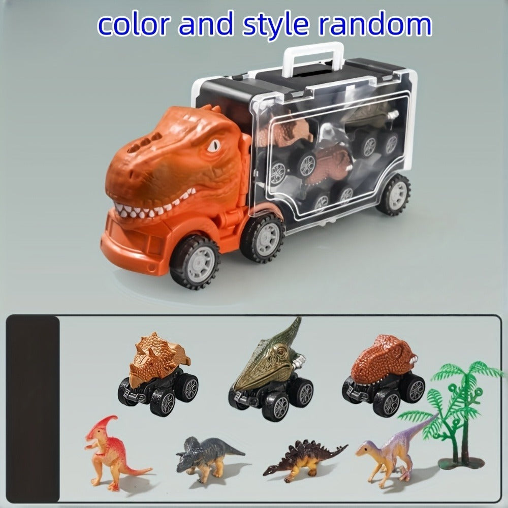 T-Rex Dinosaur Carrier Truck Playset with Mini Cars, Figures and Standard or Upgraded Package Options — image 19