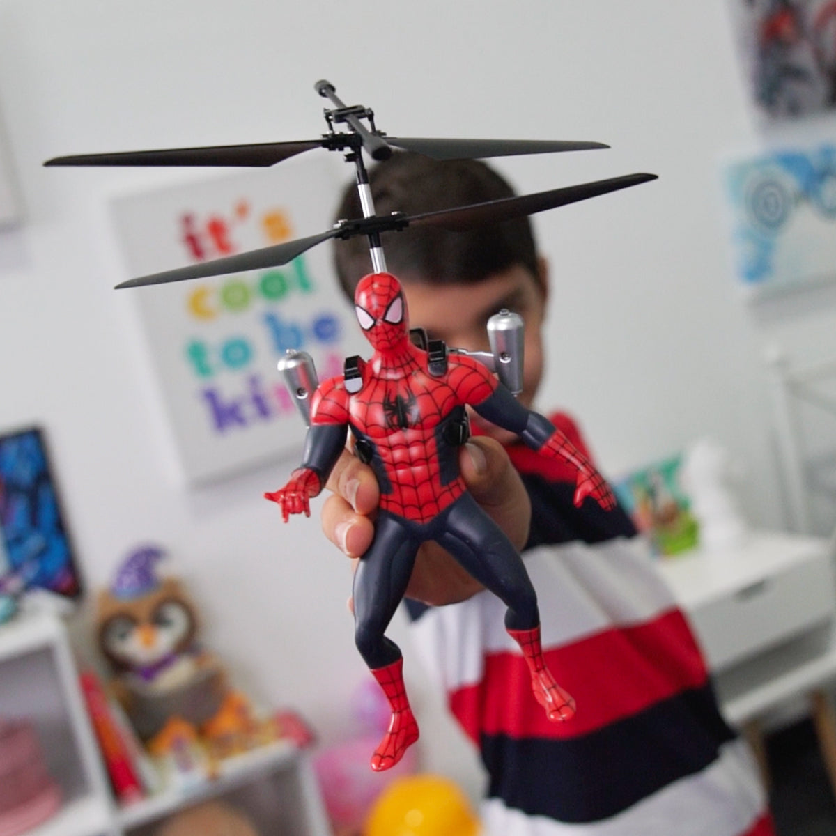 Spider-Man RC Helicopter 2CH Infrared Remote Control Indoor Flying Toy for Kids Boys Girls Ages 6+ — image 3