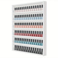 Wall Mount Nail Polish Rack 6 Tier Holds 120 Bottles with Acrylic Baffles – Large Nail Varnish Display Shelf Organizer for Sa