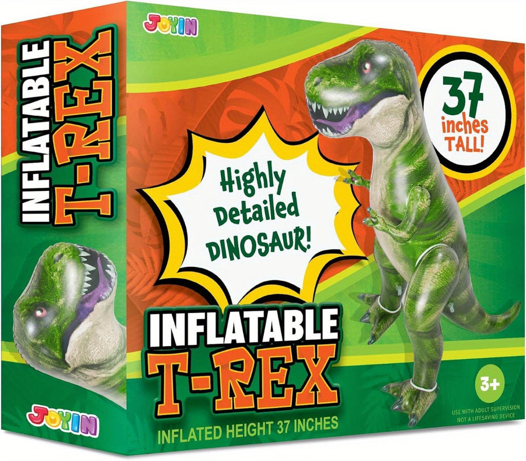 Giant Inflatable T-Rex Dinosaur 37 Inch, Tyrannosaurus Rex Blow Up Toy Safe with the Listed Color, Size or Set Options for Ev