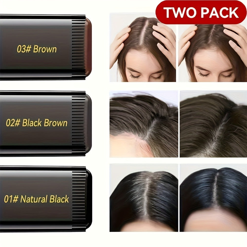 Portable Gray Root Cover Stick 2pcs, Disposable Hair Root Touch-Up with Plant-Based Squalane, Instant Gray Coverage — image 4