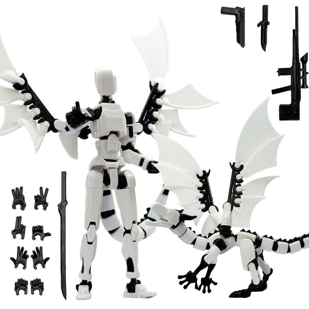 3D Printed Dragon Figurine 2-Piece Set for Garden, Patio and Yard Use, with the Listed Configuration — image 2