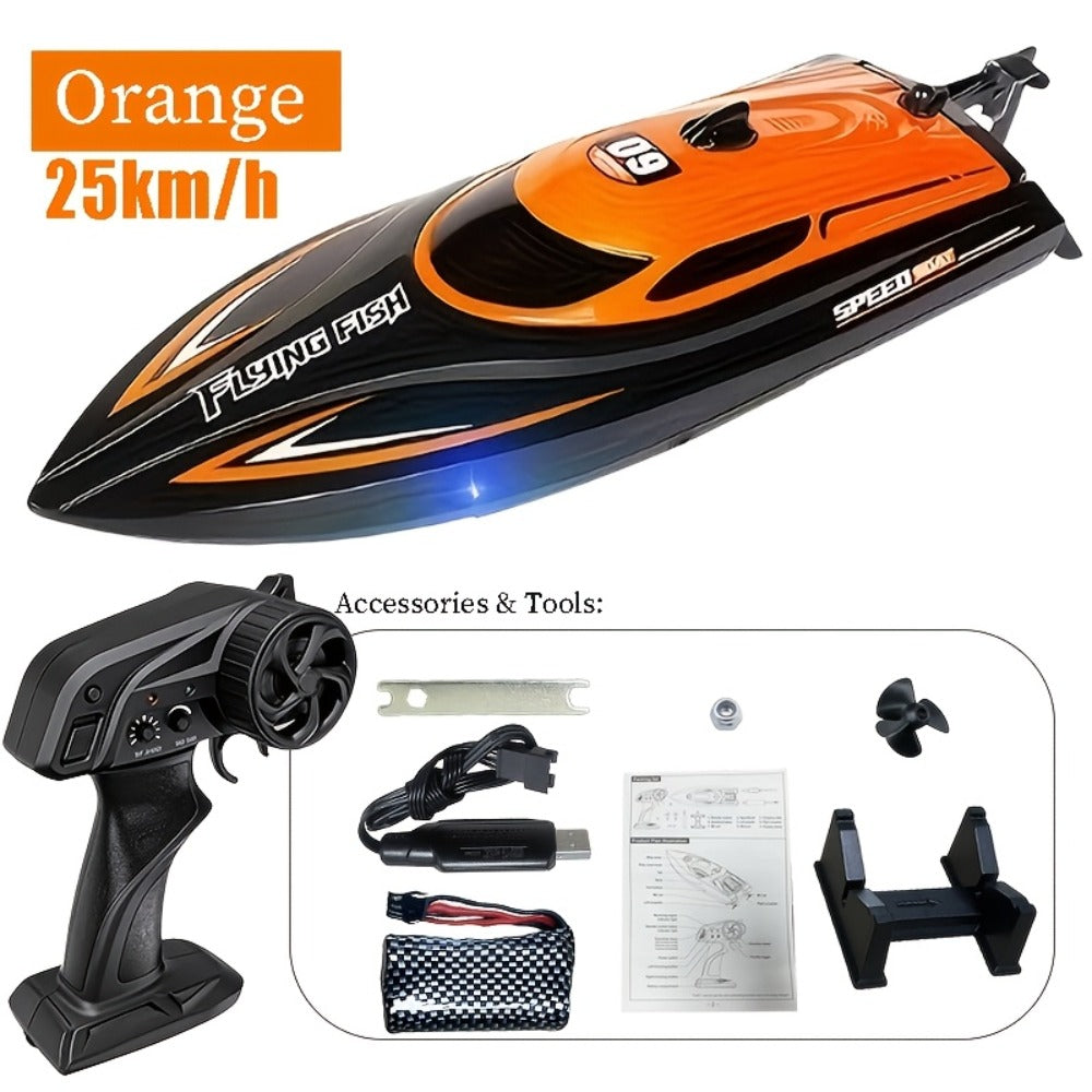 RC Speedboat 30KM/H with LED Night Navigation Lights with the Listed Color, Size or Set Options for Everyday Use — image 9