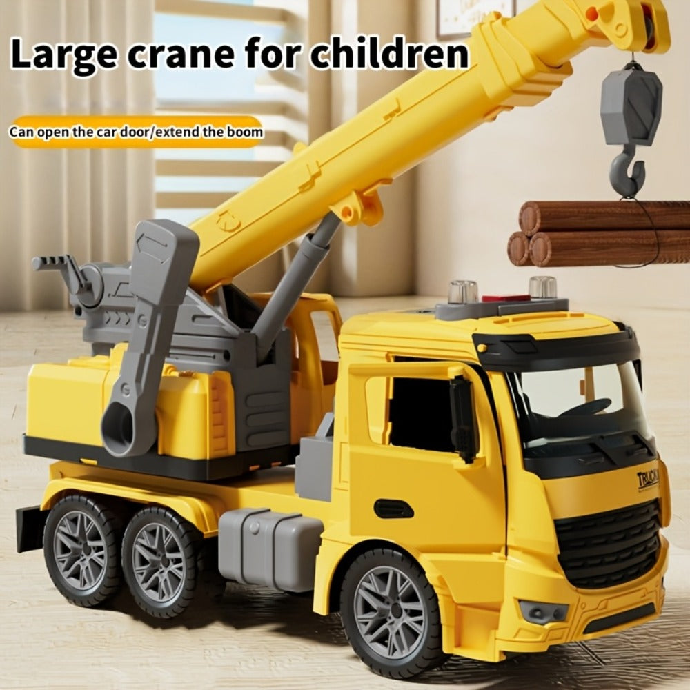 Inertia Crane Truck Toy for Kids - Large Engineering Vehicle with Telescopic Arm, Interactive Track & Double Doors — image 7