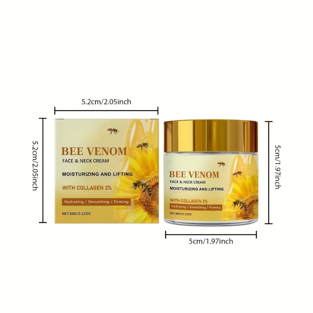 Face Cream Bee Venom and Collagen Two-Bottle Set for Morning and Evening Moisturizing Care — image 5