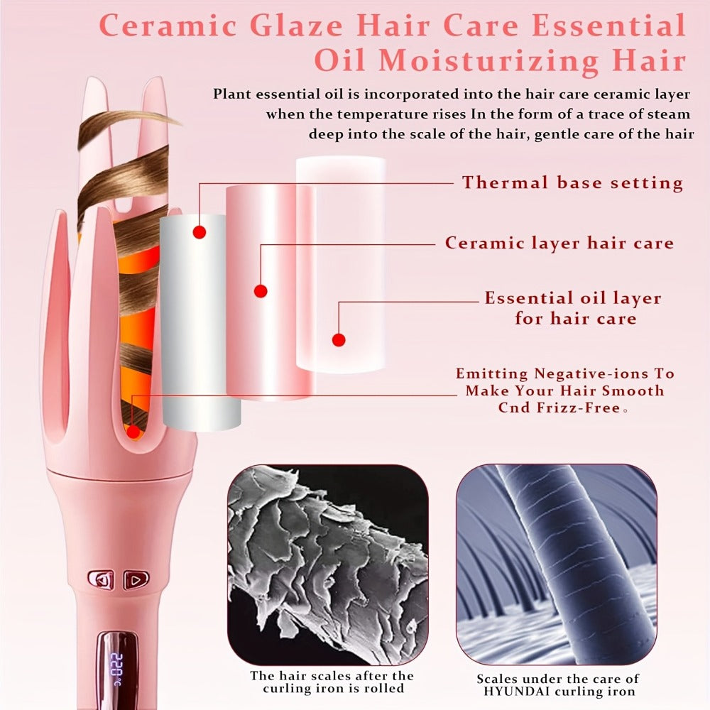 Automatic Curling Iron 32mm Essential Oil Coating, for Home, Travel and Salon Hair Styling — image 11
