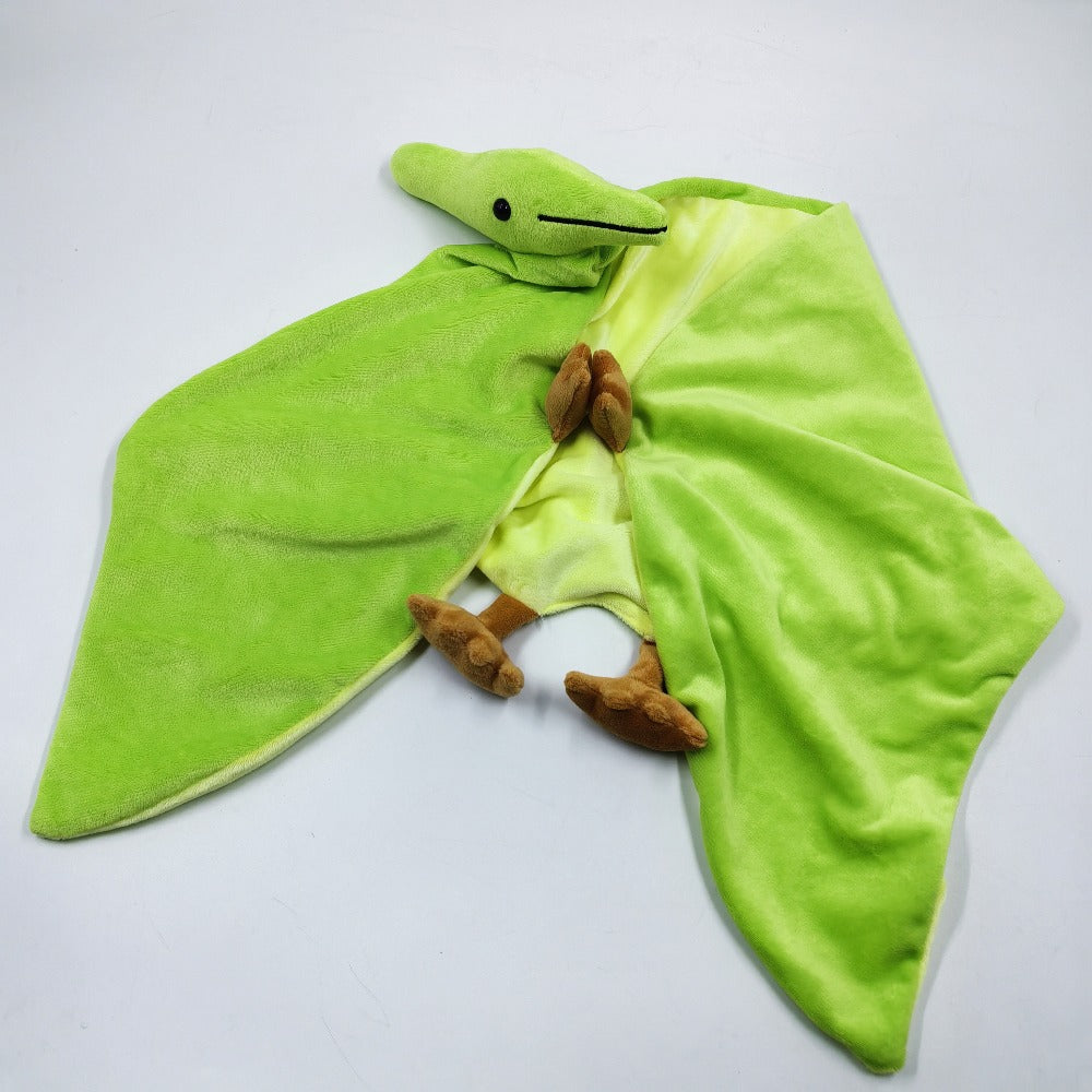 Pterodactyl Plush Cape for Kids 38 Inch Wearable Dinosaur Stuffed Animal Hoodie Cape Blanket Poncho for Halloween Costume Bir
