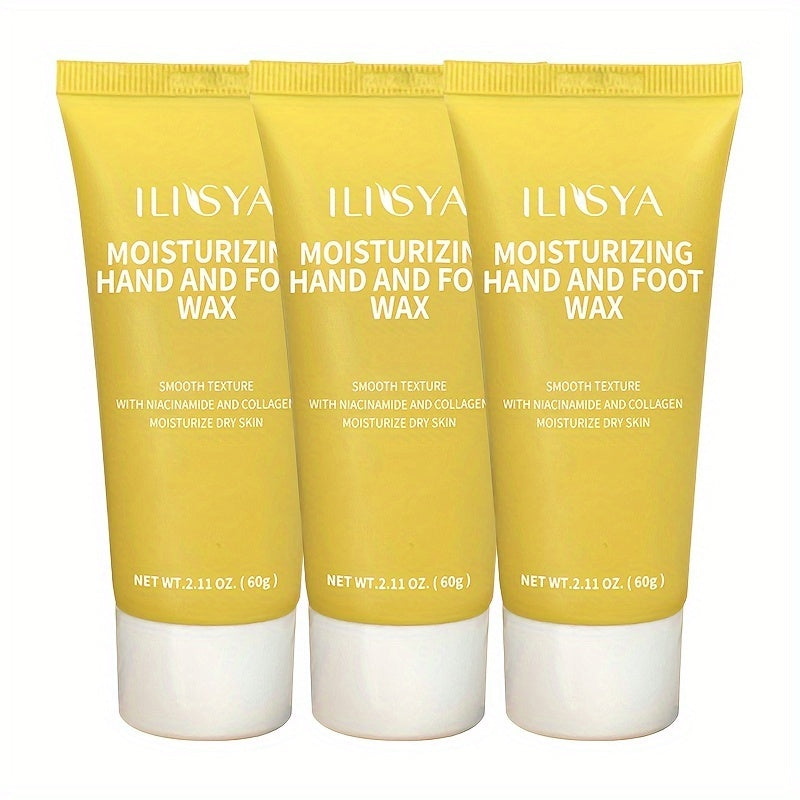 Foot Wax Moisturizing 3 Pack Niacinamide Deep Hydrating Foot Cream Mask Softening Cracked Heel Treatment – Vitamin B3 Dry Foo