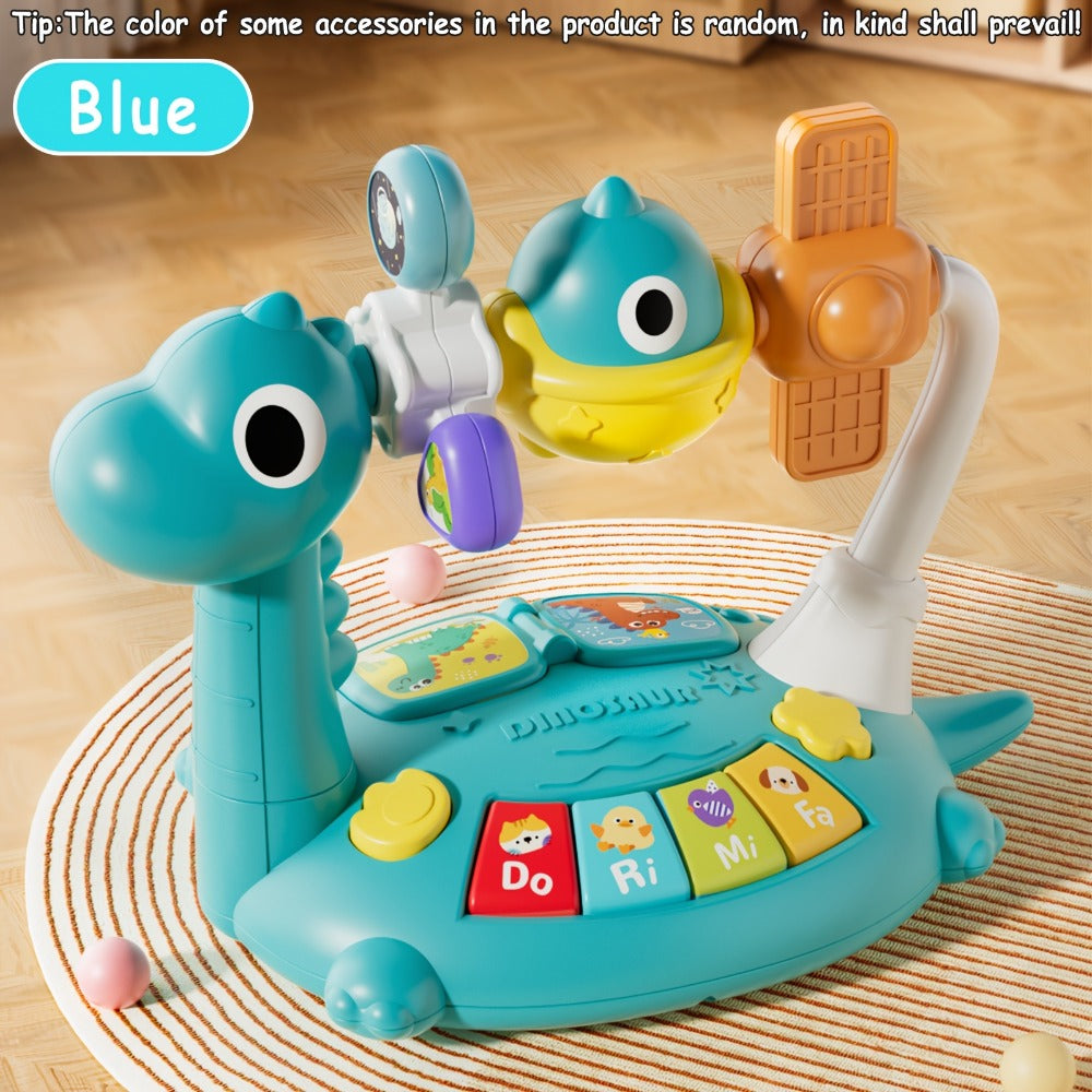 Dinosaur Piano Toy for Kids, Rotatable Smart Music Box with Space Theme, Mini Electronic Musical Instrument for Toddlers — im
