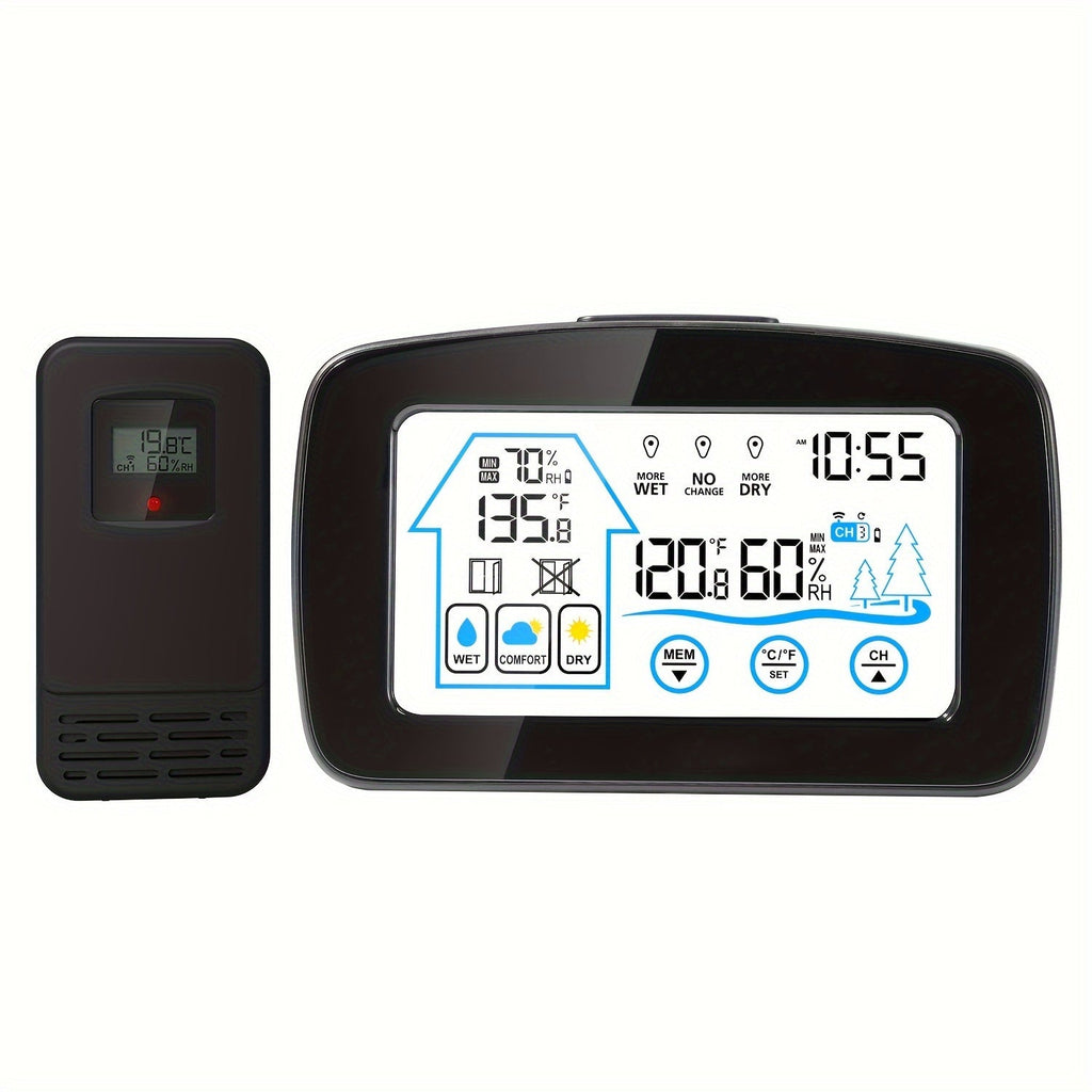 Digital Weather Station | Touch Screen Clock Thermometer Hygrometer — image 3