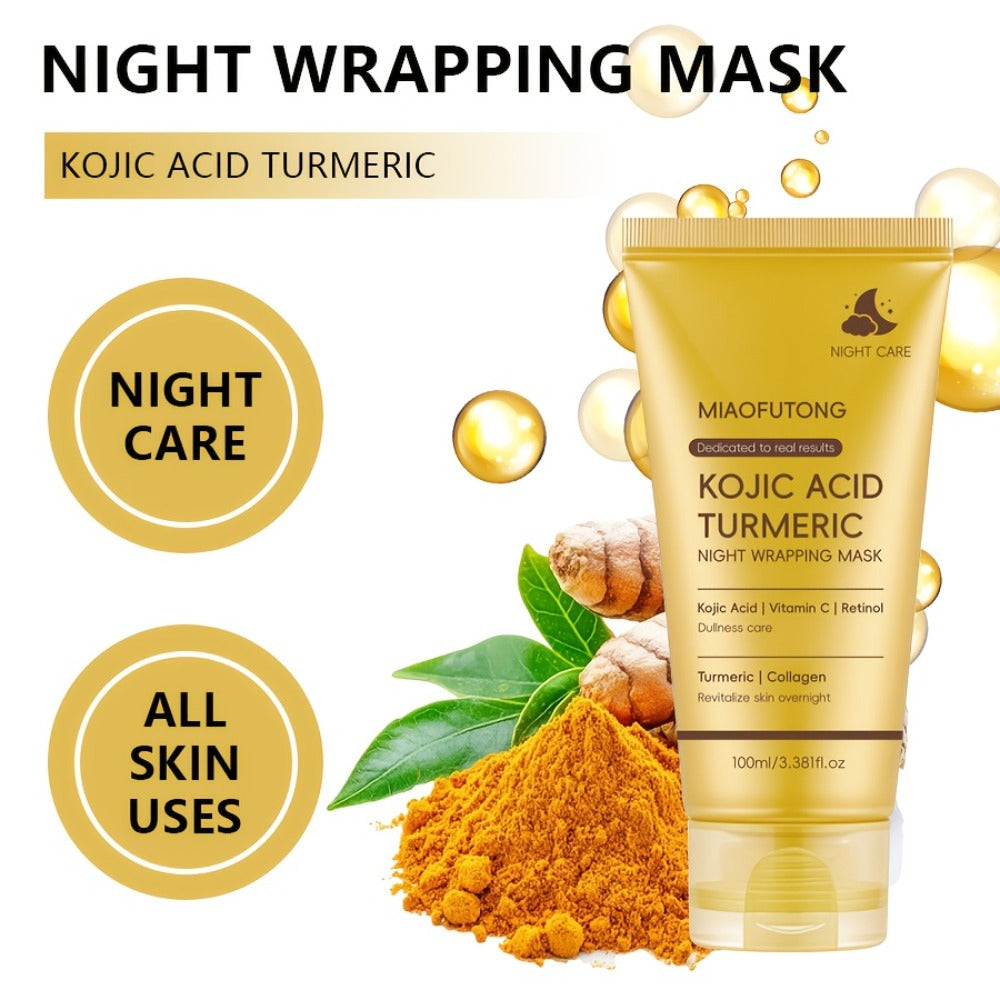 Kojic Acid Turmeric Face Mask with Vitamin C, Peeling Mask for, Deep Cleansing, Oil Control & Glowing Skin — image 2