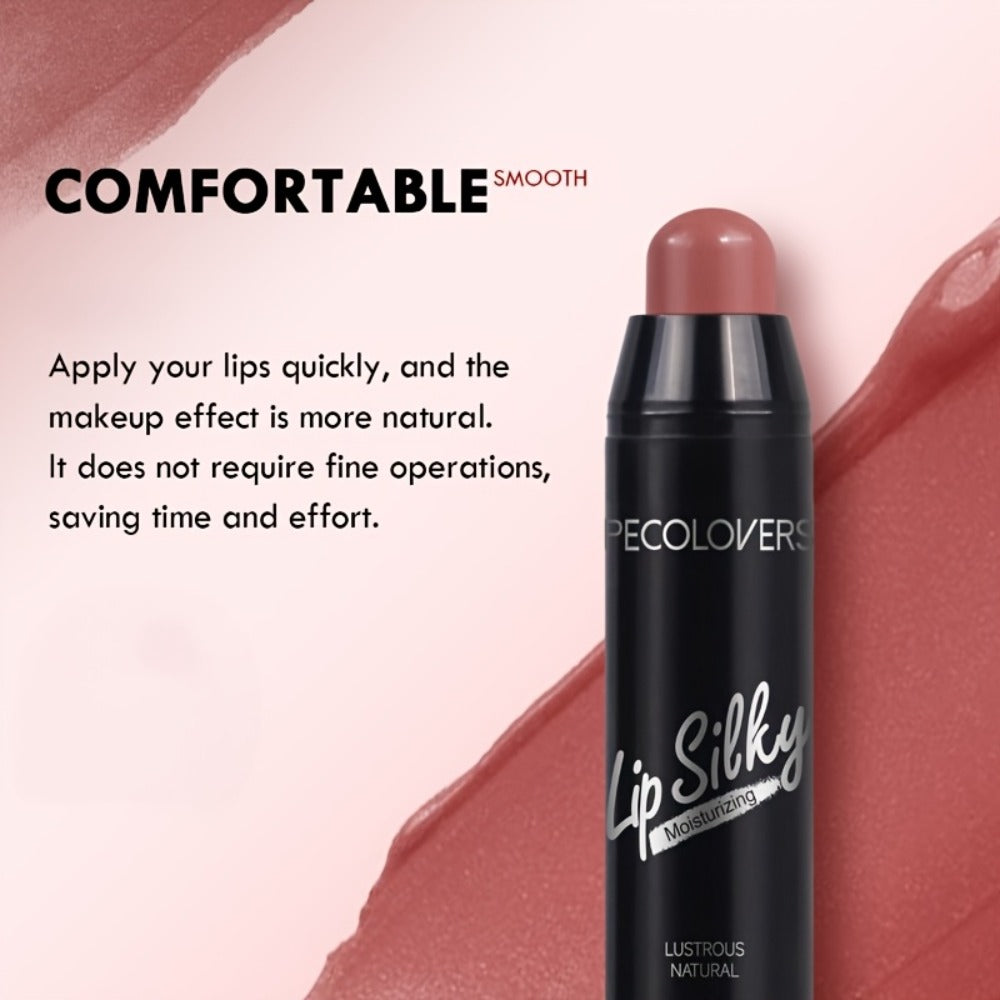 Lipstick Set, PECOLOVERS 6-Piece Cream Crayon Collection with Nude, Rose, Berry and Red Colors — image 4