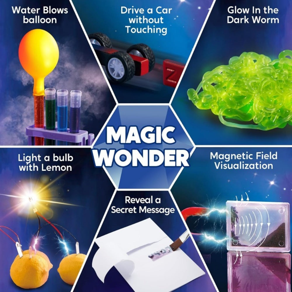 Jumbo Science Kit for Kids 130+ Experiments, STEM Chemistry Set with Crystal Growing Glowing Bulb Fossil Dig Soap Making — im