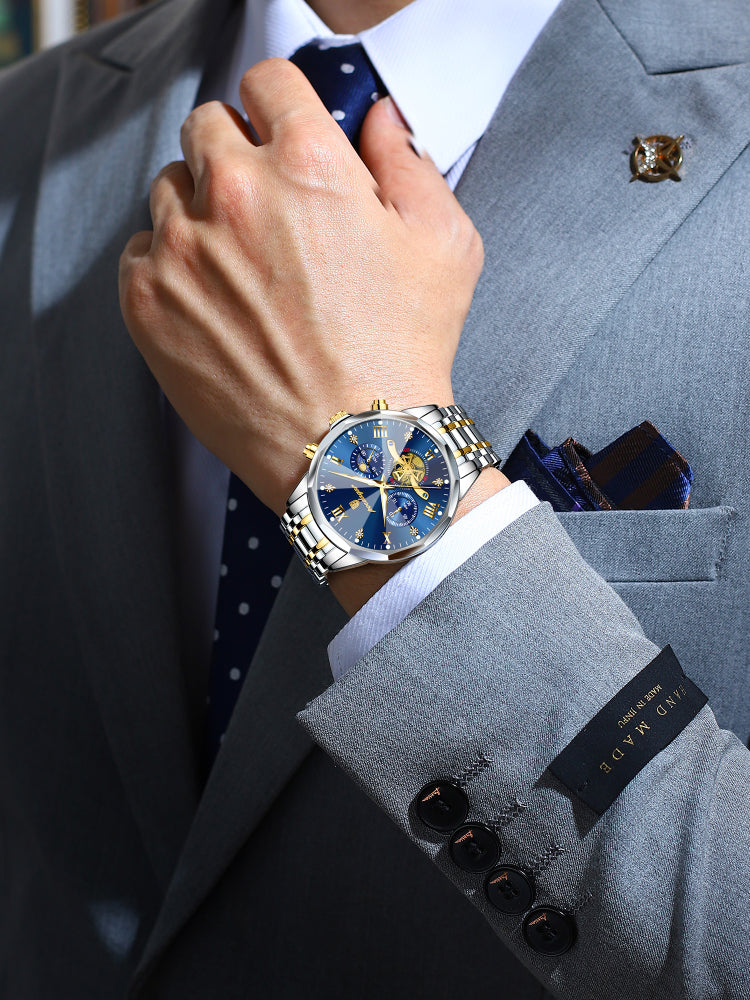 Waterproof Multifunctional Trendy High-end Luminous Men's Quartz Watch