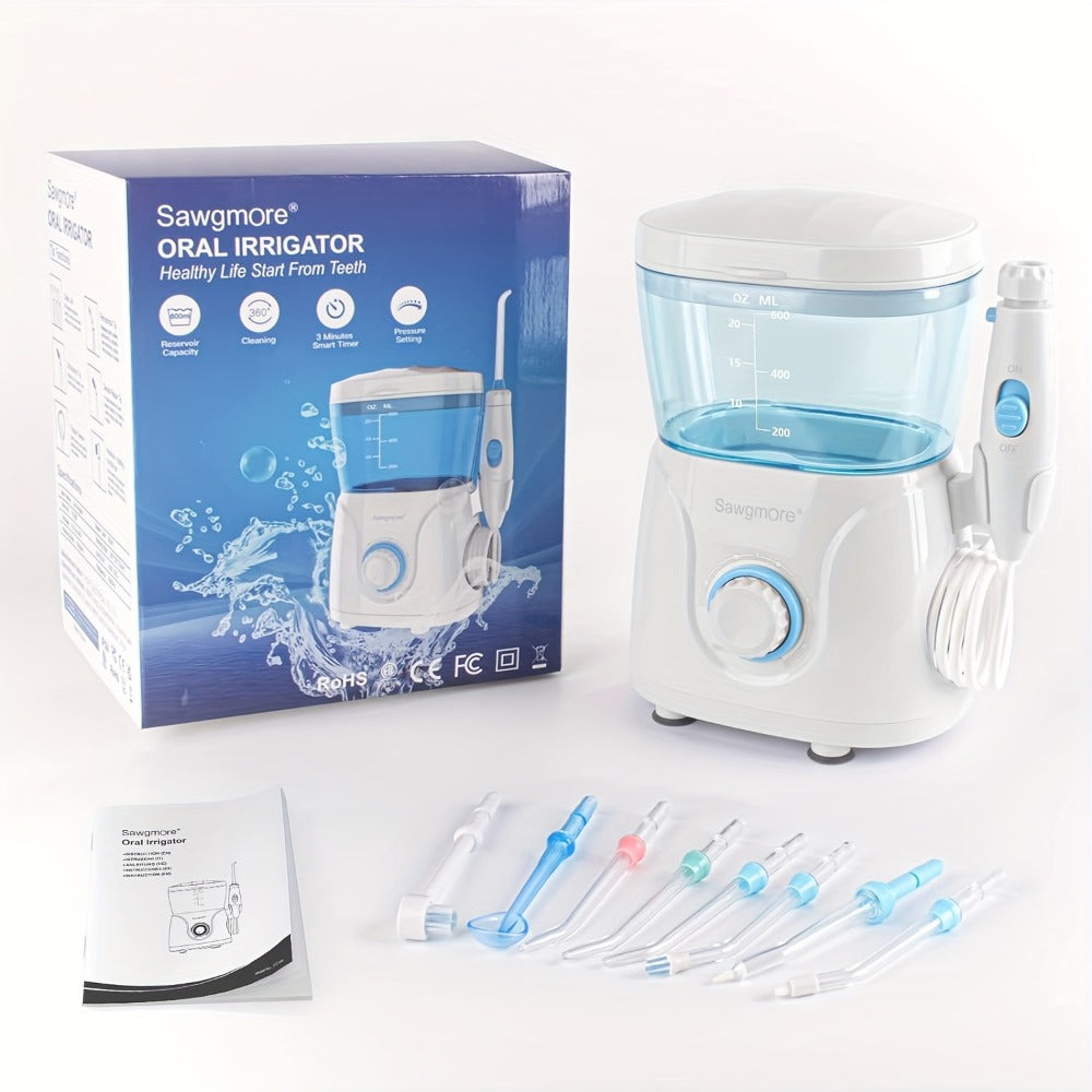 Water Flosser Countertop FC166 Oral Irrigator with 600ml Tank, Ten Pressure Settings, Eight Nozzles and Rotary Dial — image 9