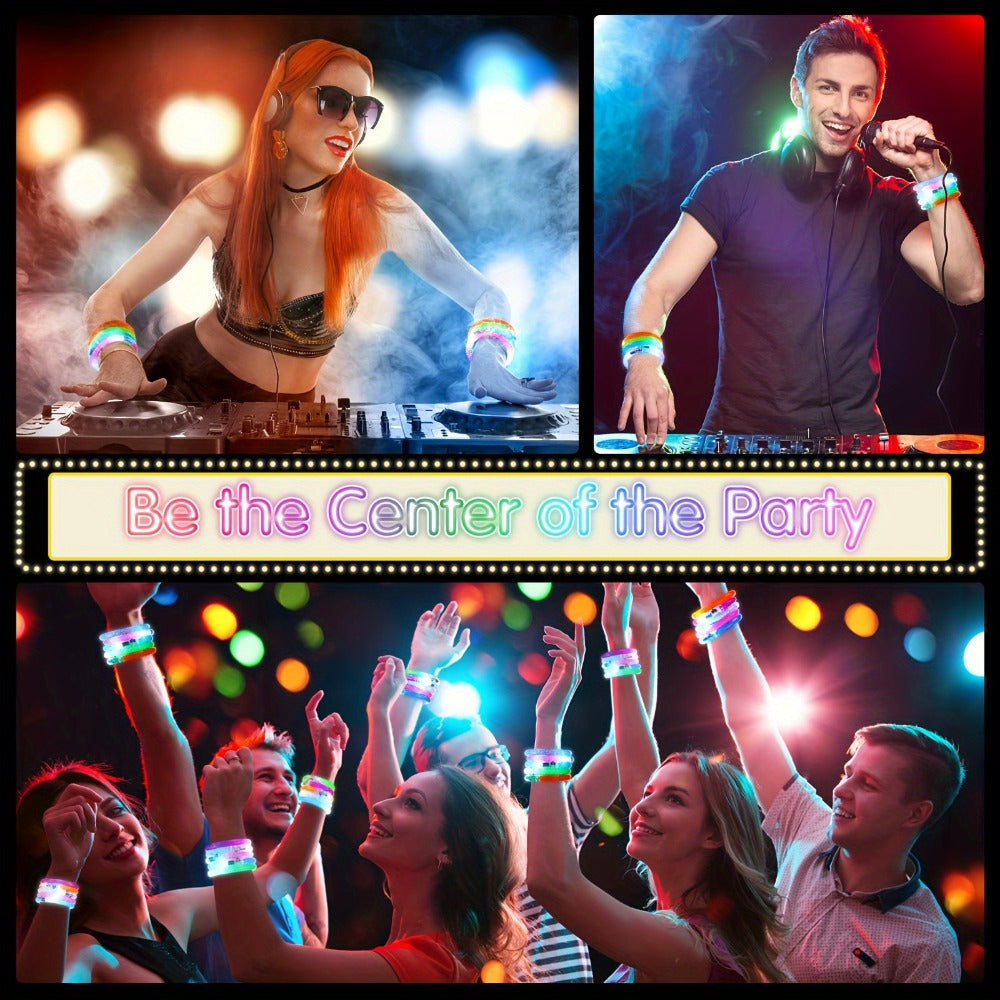Glow Sticks Bracelets 100pcs 6 Colors LED Flashing Light Up Bracelet Set for Parties, Celebrations and Guest Favors — image 5