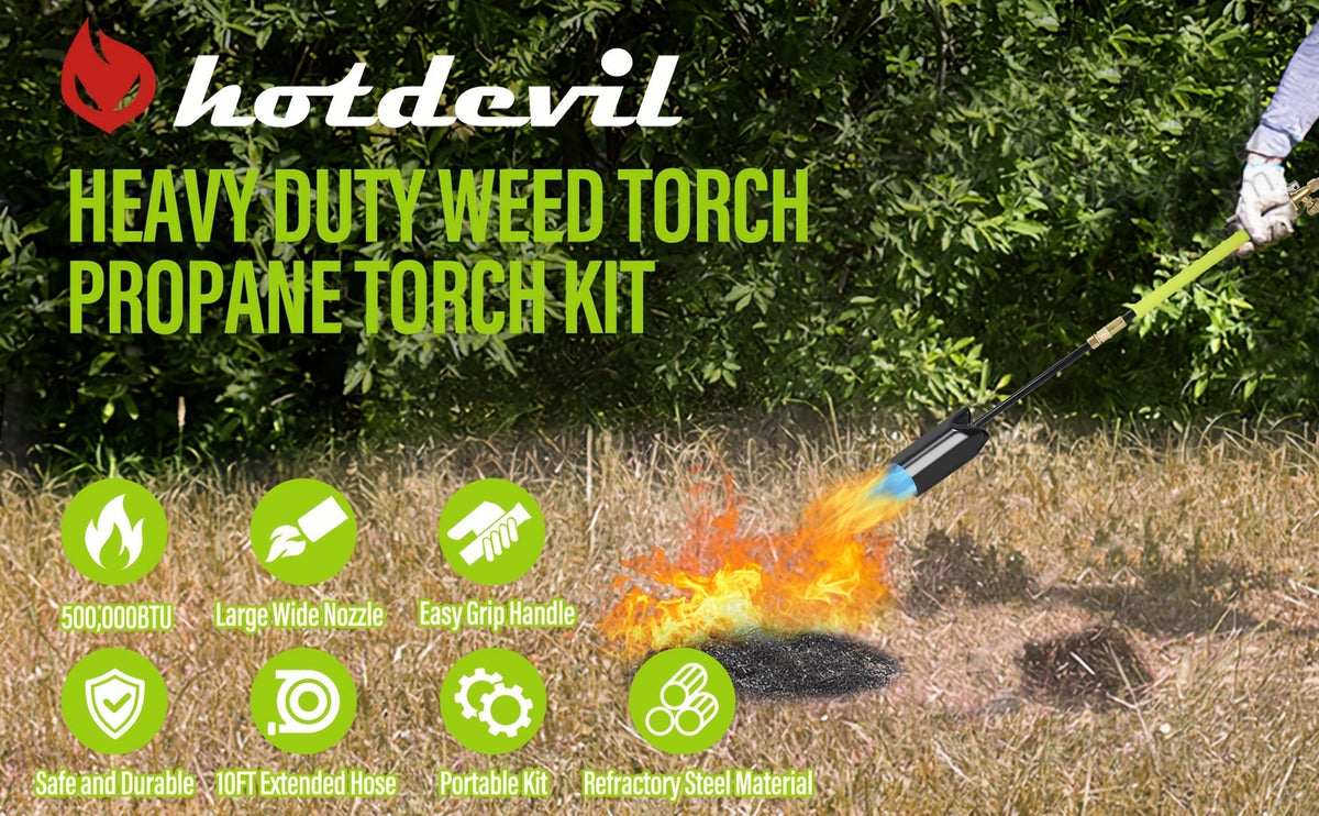 Propane Weed Torch, Flame Weeder Ice Melter Outdoor Roof Driveway for Garden, Patio and Yard Use — image 19