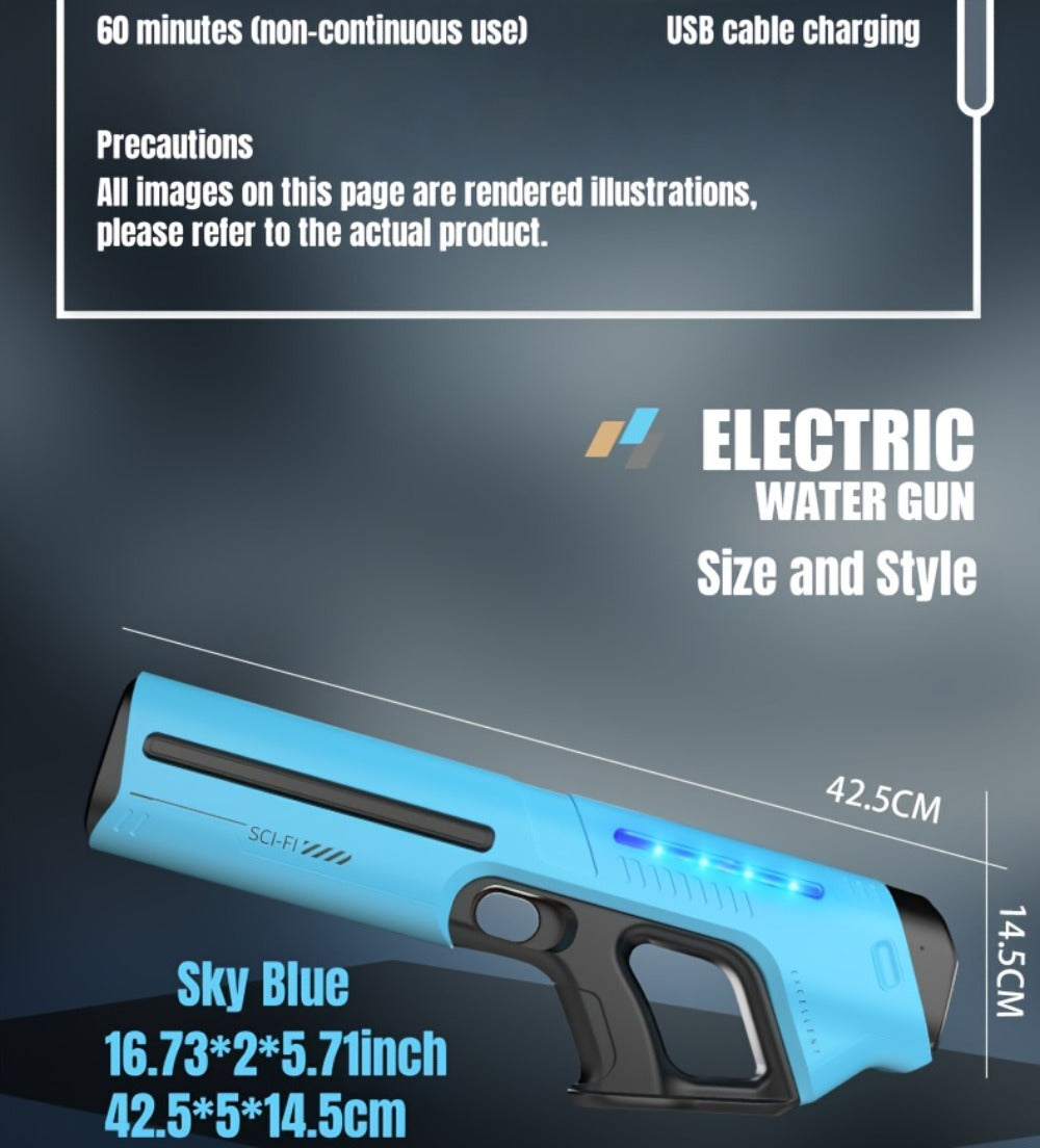 LED Light-Up Electric Water Gun Auto-Fill USB Rechargeable 40Ft Range with the Listed Color, Size or Set Options for Everyday