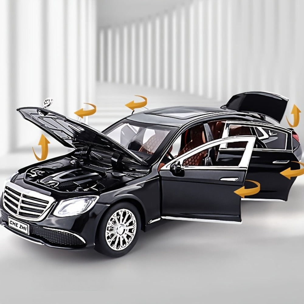 Mercedes-Benz E300 Diecast Car Model 1:24 Scale Zinc Alloy Static Replica, Openable Doors, Highly Detailed Collectible — imag