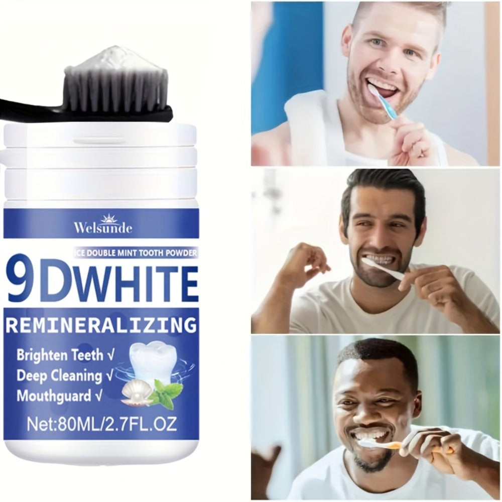 Hydroxyapatite Tooth Powder 3-Pack Remineralizing Whitening Deep Cleaning Mint Fresh Breath Enamel Oral Care — image 9