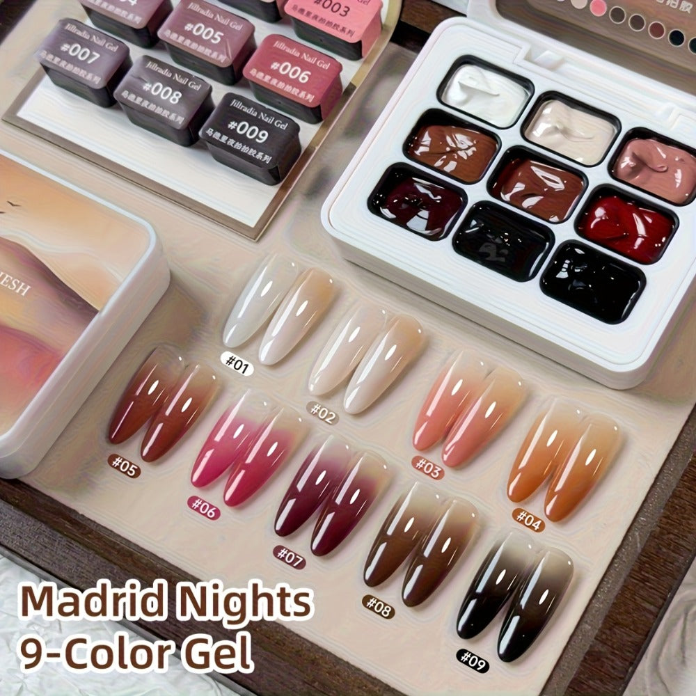Gel Nail Polish 9-Color Mini Grid Sets for Ombre and Patting Art in 5 Curated Collection Options — image 9