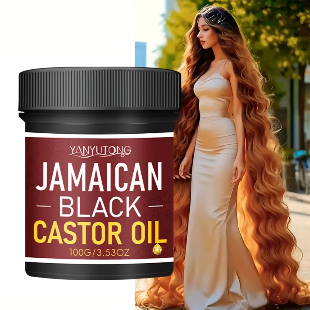 Hair Oil YANYUTONG Jamaican Black Castor 100g Red-Label Jar with Black Screw Lid for Hair and Scalp Application — image 3